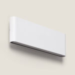 Applique murale rectangulaire blanche en aluminium à LED, éclairage bidirectionnel