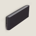 Applique murale extérieure noire rectangulaire, finition mate