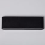 Applique murale rectangulaire noire en aluminium finition mate