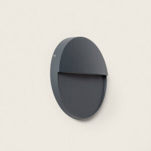 Applique Murale Extérieure LED 6.5W CCT Sélectionnable en Saillie Ronde Jade Gris foncé