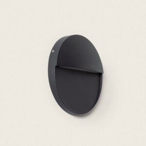 Applique Murale Extérieure LED 6.5W CCT Sélectionnable en Saillie Ronde Jade Noir