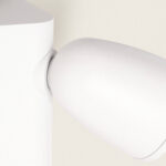 Applique murale extérieure blanche en aluminium, spot cylindrique orientable