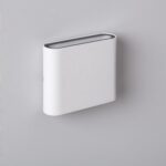 Applique Murale Extérieure LED 6W Aluminium Carrée Éclairage Double Face Luming Blanc