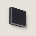 Applique Murale Extérieure LED 6W Aluminium Carrée Éclairage Double Face Noire