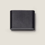 Applique murale extérieure noire en aluminium carré finition mate