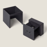 Applique murale extérieure anthracite en aluminium design carré pour éclairage haut et bas