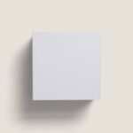 Applique murale carrée blanche en aluminium finition mate pour montage mural extérieur