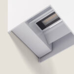 Applique murale extérieure blanche en aluminium rectangulaire encastrée