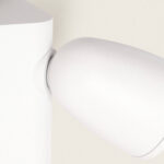 Applique murale extérieure blanche en aluminium orientable finition mate