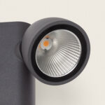Applique murale LED spot gris foncé en aluminium orientable avec réflecteur conique