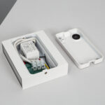 Applique murale extérieure blanche boîtier rectangulaire ouvert avec driver LED et connecteurs de câblage