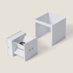 Applique murale extérieure blanche rectangulaire, éclairage double face haut et bas