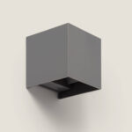 Applique Murale Extérieure LED 6W Éclairage Double Face New Eros Gris Clair Blanc chaud 2700K