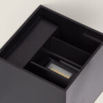 Applique murale extérieure noire rectangulaire avec LED intégrée et finition mate