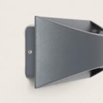 Applique murale anthracite en aluminium avec éclairage haut et bas