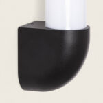 Applique murale noire à diffuseur cylindrique blanc