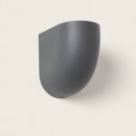 Applique murale extérieure gris anthracite en aluminium mat demi-lune à fixation murale