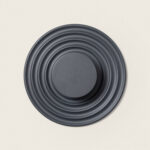 Applique murale ronde anthracite en aluminium à anneaux concentriques finition mate