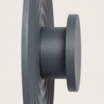 Applique murale en aluminium anthracite mat, forme disque