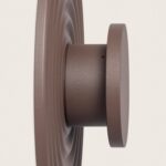 Applique murale extérieure en aluminium finition rouille, disque plat à fixation murale