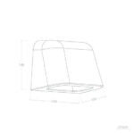 Applique murale extérieure en ciment, forme inclinée avec ouverture rectangulaire inférieure