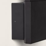 Applique murale extérieure noire en aluminium, forme rectangulaire fixation murale