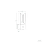 Applique murale extérieure rectangulaire aluminium, 2 sorties LED, détecteur de mouvement