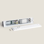 Applique murale LED extérieure blanche en aluminium double face 300 mm, boîtier et driver apparents