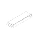 Applique murale extérieure rectangulaire en aluminium finition mate, design plat