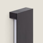 Applique murale extérieure aluminium gris anthracite rectangulaire à bande LED intégrée