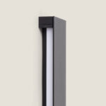 Applique murale verticale aluminium anthracite mat diffuseur LED linéaire pour extérieur