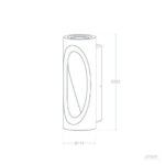 Applique murale cylindrique à motif ovale, fixation verticale