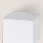 Applique murale blanche en cube, finition mate, fixation pour extérieur