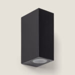 Applique Murale Extérieure Miseno Éclairage Double Face Noire