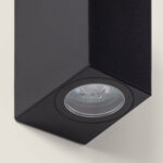 Applique murale noire rectangulaire avec spot orienté vers le bas