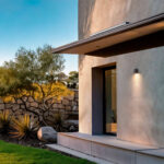 Applique murale extérieure noire cylindrique à éclairage directionnel vers le bas