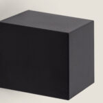 Applique murale extérieure rectangulaire noire en métal finition mate