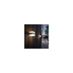 Applique murale extérieure blanche forme courbée, éclairage LED diffus vers le haut et le bas