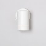Applique murale cylindrique blanche satinée, fixation murale ronde
