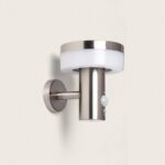 Applique Murale Extérieure Solaire LED 1.5W Aluminium avec Détecteur de Mouvement Ashier Argent