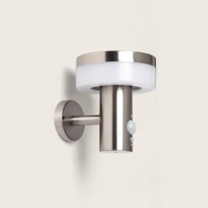 Applique Murale Extérieure Solaire LED 1.5W Aluminium avec Détecteur de Mouvement Ashier Argent