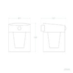 Applique murale solaire LED aluminium avec détecteur de mouvement et diffuseur conique