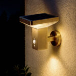 Applique Murale Extérieure Solaire LED 5W Aluminium avec Détecteur de Mouvement Barton Square