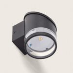 Applique murale extérieure cylindrique anthracite à fixation murale