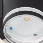 Applique murale extérieure solaire noire aluminium LED ronde avec détecteur de mouvement