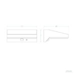 Applique murale extérieure rectangulaire inclinée avec détecteur de mouvement visible