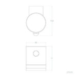 Applique murale extérieure cylindrique en aluminium avec détecteur de mouvement sous le boîtier