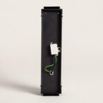 Applique murale plaque de fixation noire rectangulaire avec câblage et fil de terre