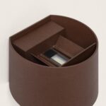 Applique murale ronde rouille en aluminium avec module LED orienté double face