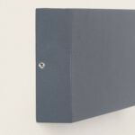 Applique murale en aluminium anthracite, finition mate, forme rectangulaire, fixation murale avec vis visible